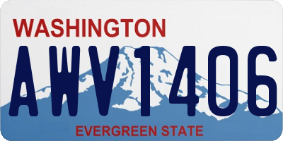 WA license plate AWV1406
