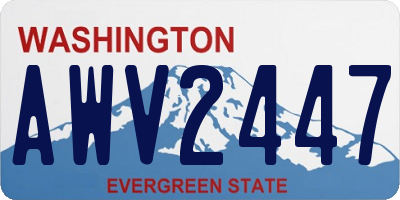 WA license plate AWV2447