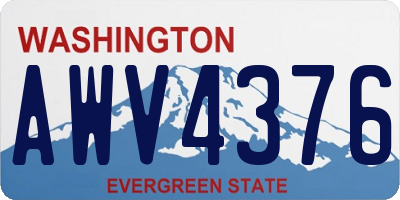 WA license plate AWV4376