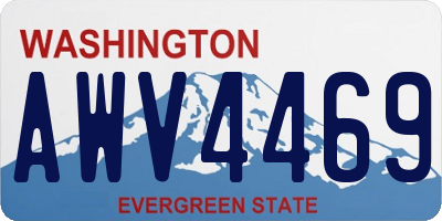 WA license plate AWV4469