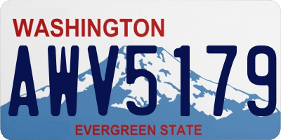 WA license plate AWV5179