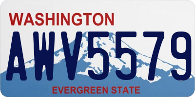 WA license plate AWV5579