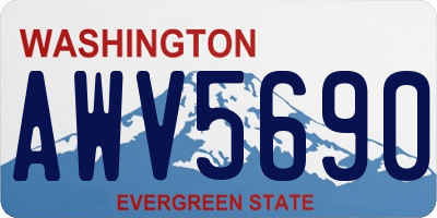 WA license plate AWV5690