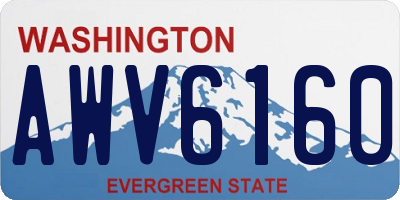 WA license plate AWV6160