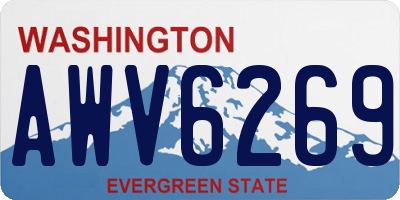 WA license plate AWV6269