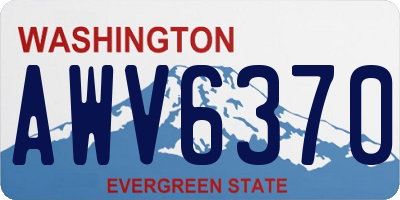 WA license plate AWV6370