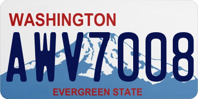 WA license plate AWV7008