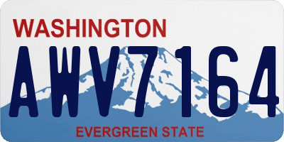 WA license plate AWV7164