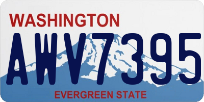 WA license plate AWV7395