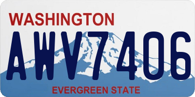 WA license plate AWV7406