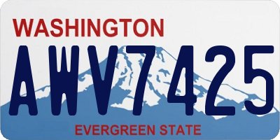 WA license plate AWV7425