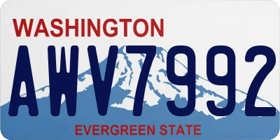 WA license plate AWV7992