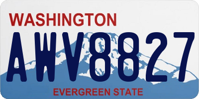 WA license plate AWV8827