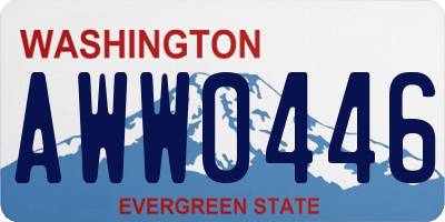 WA license plate AWW0446