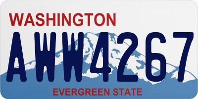 WA license plate AWW4267