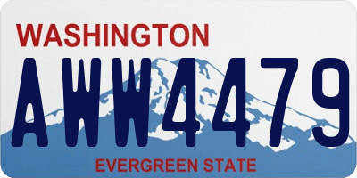 WA license plate AWW4479