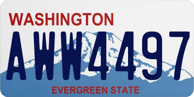 WA license plate AWW4497