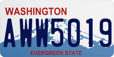 WA license plate AWW5019