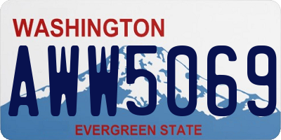 WA license plate AWW5069