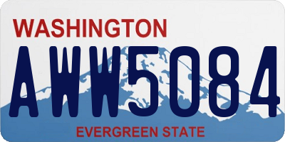 WA license plate AWW5084