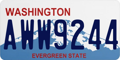 WA license plate AWW9244
