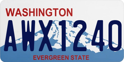 WA license plate AWX1240