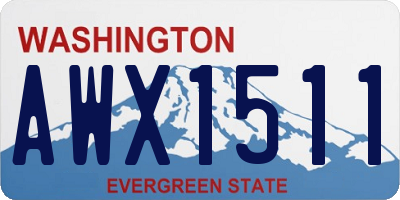 WA license plate AWX1511