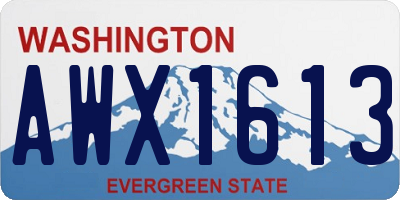 WA license plate AWX1613