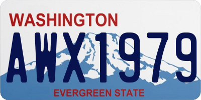 WA license plate AWX1979