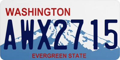 WA license plate AWX2715