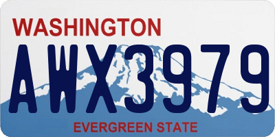 WA license plate AWX3979