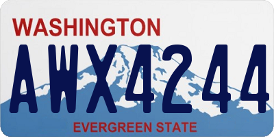 WA license plate AWX4244