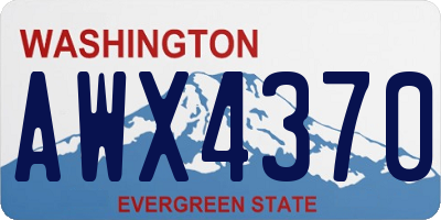 WA license plate AWX4370