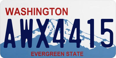 WA license plate AWX4415