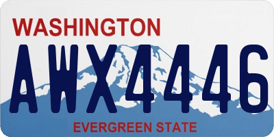 WA license plate AWX4446