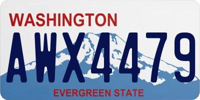 WA license plate AWX4479