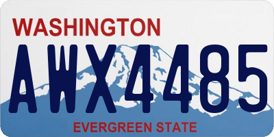 WA license plate AWX4485