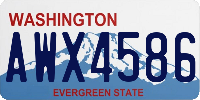 WA license plate AWX4586