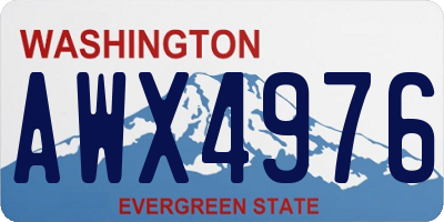 WA license plate AWX4976