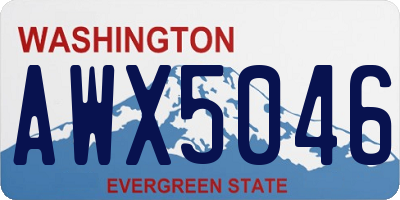 WA license plate AWX5046