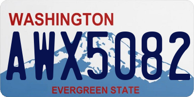 WA license plate AWX5082