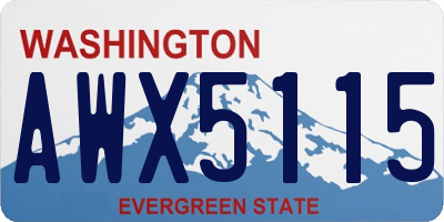 WA license plate AWX5115