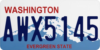 WA license plate AWX5145