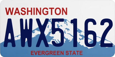 WA license plate AWX5162