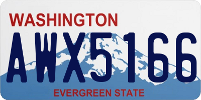 WA license plate AWX5166