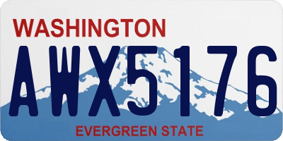 WA license plate AWX5176