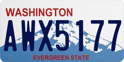 WA license plate AWX5177