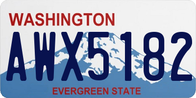 WA license plate AWX5182