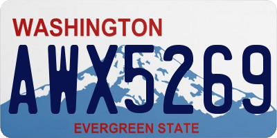 WA license plate AWX5269