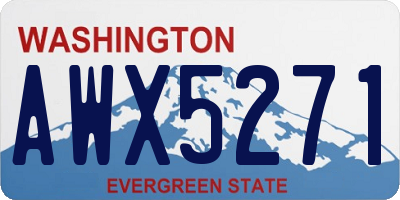 WA license plate AWX5271